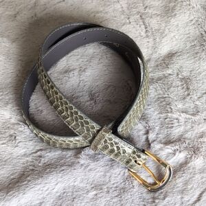GENUINE LEATHER REPTILE BELT